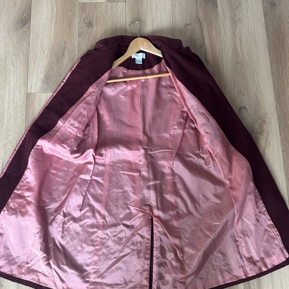 Sleeping on Snow Embroidered Burgundy Coat – Size 2 - Picture 5 of 7
